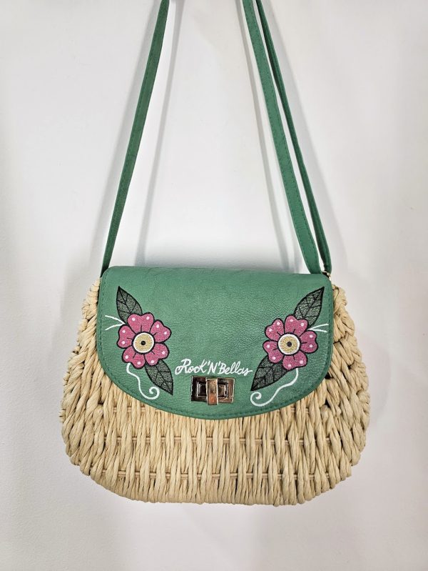 bolso rafia FLOR CEREZO - Imagen 2