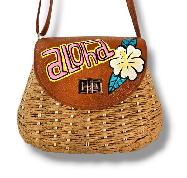 bolso rafia ALOHA