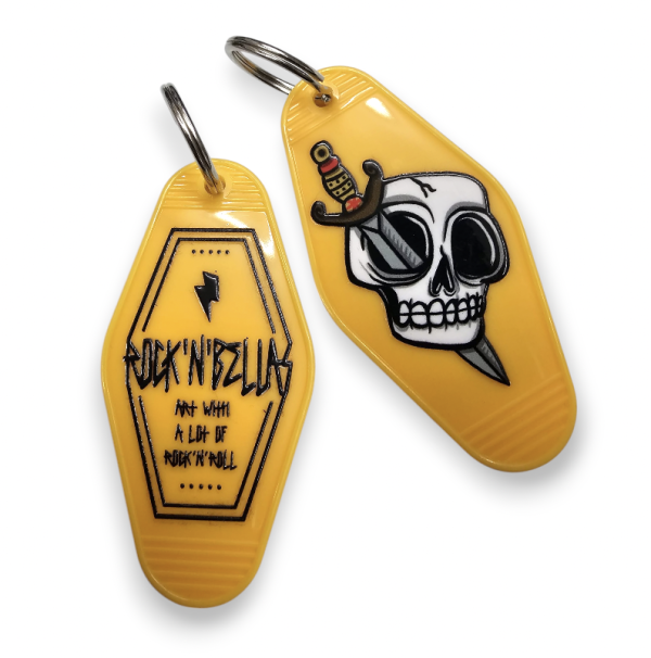 llavero SKULL amarillo