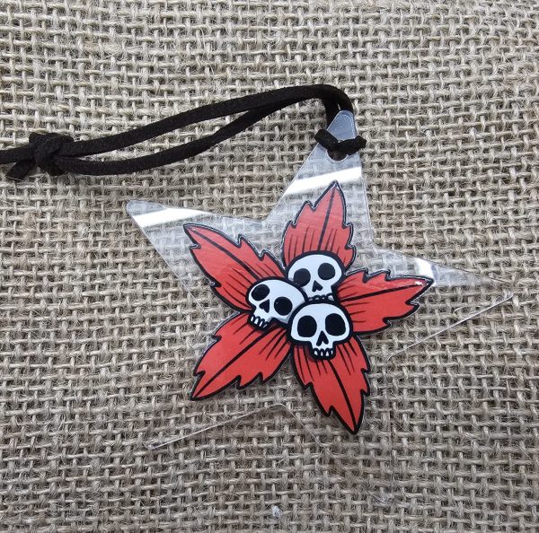 colgante star FLOWER SKULL