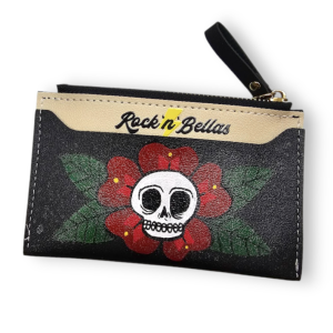 monedero tarjetero FLOWER SKULL