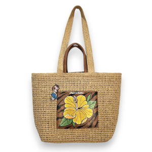 Bolso-cesto rafia HIBISCUS