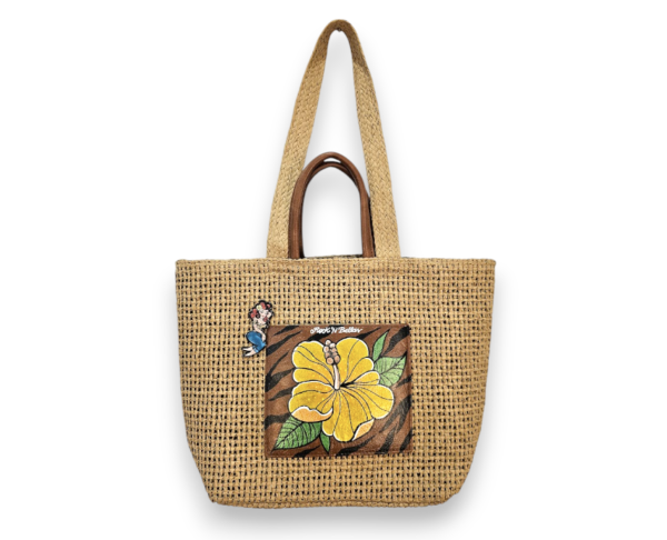 Bolso-cesto rafia HIBISCUS