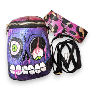 mini bolso ZOMBIE lila irisado