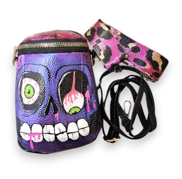 mini bolso ZOMBIE lila irisado