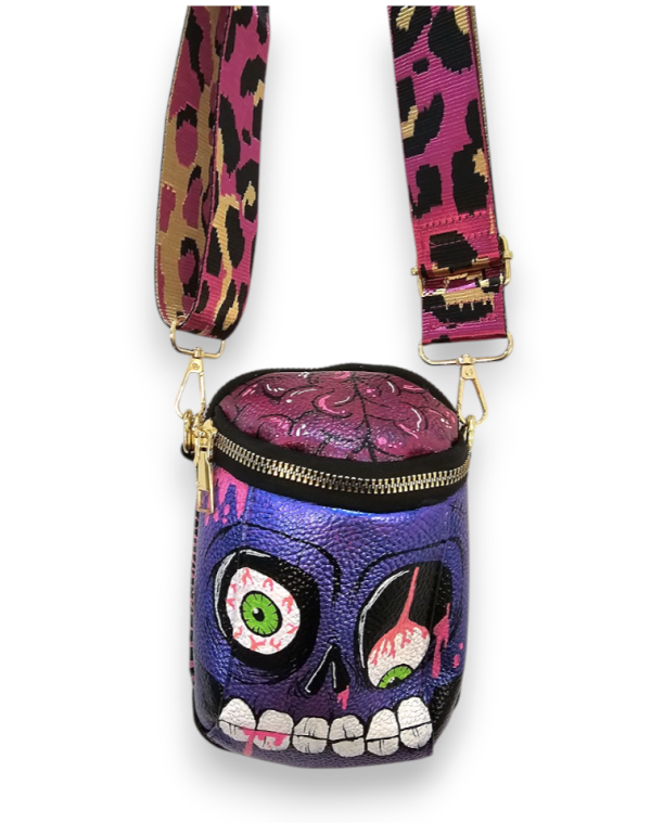 mini bolso ZOMBIE lila irisado - Imagen 3