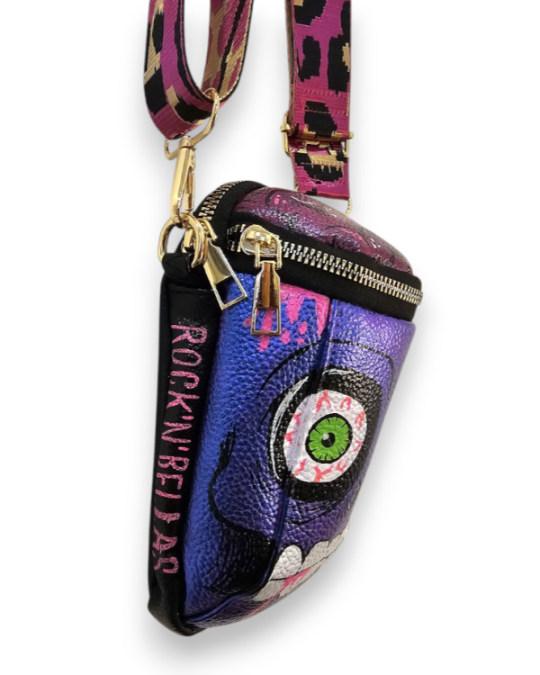 mini bolso ZOMBIE lila irisado - Imagen 4