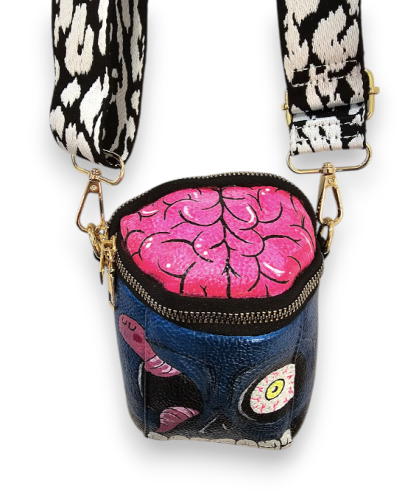 mini bolso ZOMBIE azul irisado - Imagen 3