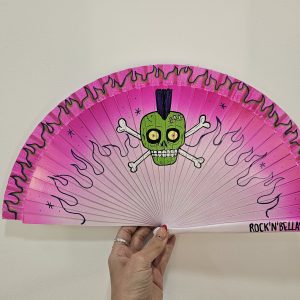 Abanico PSYCHOZOMBIE llamas lila