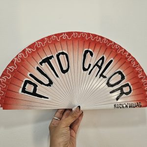 Abanico PUTO CALOR rojo coral