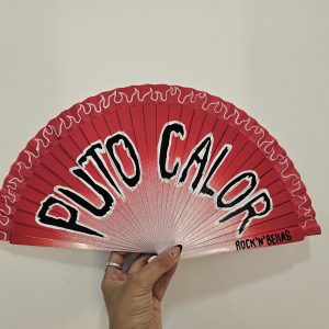Abanico PUTO CALOR rojo degradé