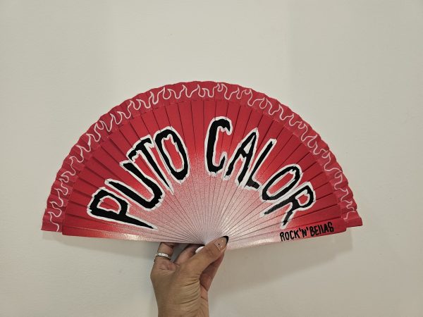 Abanico PUTO CALOR rojo degradé