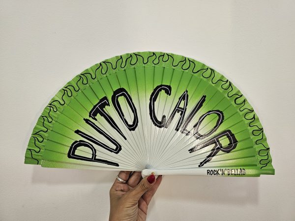 abanico PUTO CALOR verde